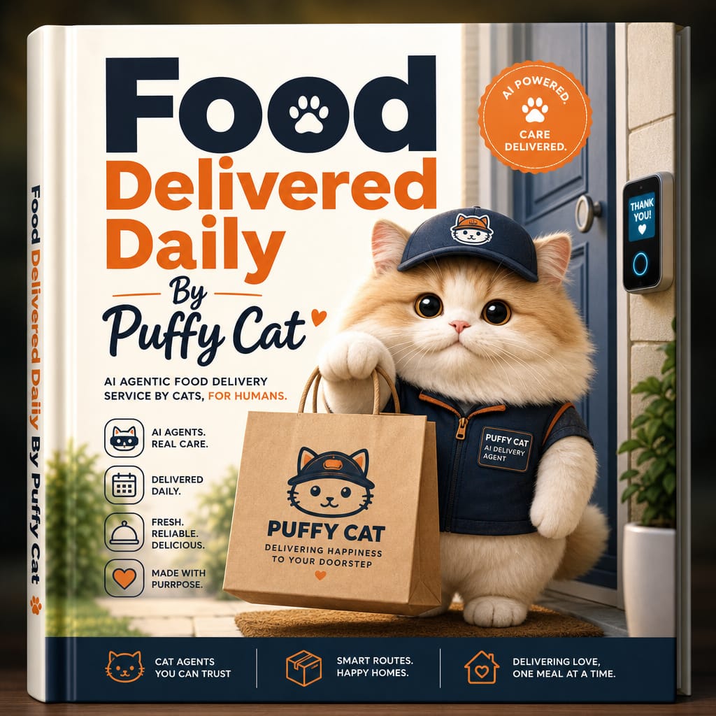Food Delivered Daily By Puffy Cat - EBOOK